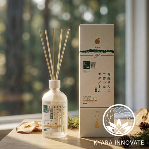 KYARA INNOVATE 擴香竹，使用青森蘋果與再生乙醇製成，室內擴香，自然揮發香氣。