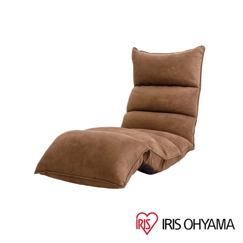 棕色絨面多段式紓壓單人沙發床，可調整椅背角度，設計簡約，適合居家使用。