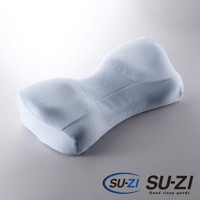 淡藍色網格紋理的SS快眠止鼾枕二代專用枕套，具有符合人體工學的特殊造型，提供頭部與頸部支撐。