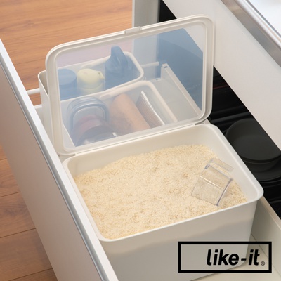 居家萬用分隔收納盒-附量杯 (共2色)