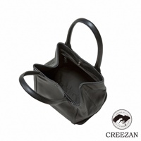 JETTER 方形托特包 CJTE-026，黑色荔枝紋皮革，雙提把設計，包身線條簡潔，內部空間寬敞。