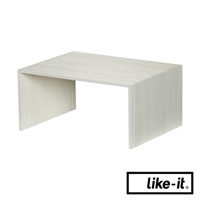 簡約雙層木紋整理架，淺色木紋，U型設計，可堆疊收納。