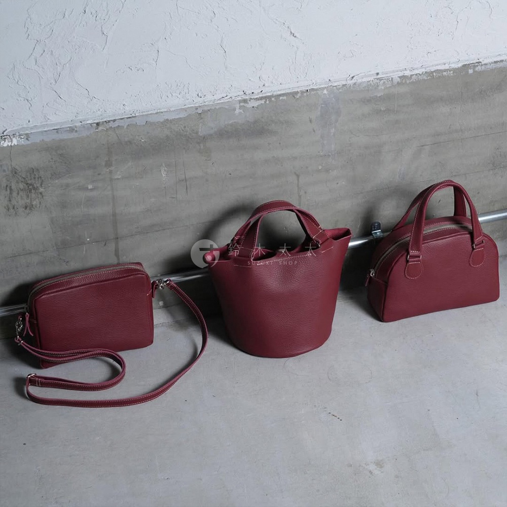 M_京都職人手作單肩手提水桶托特包-10