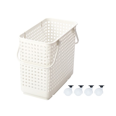 夾縫疊疊附輪洗衣收納籃-L