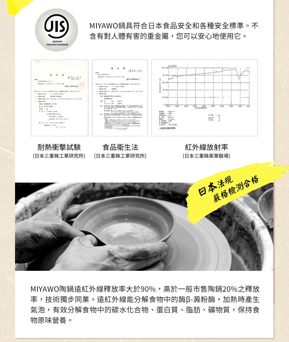 藍彩富貴菊紋樣的陶土湯鍋，容量2.7L，鍋蓋上有藍色富貴菊圖案，鍋身為藍色，具有耐溫差特性，適合烹飪。