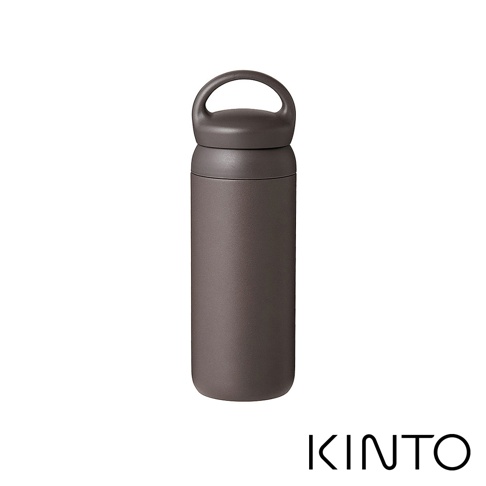 深棕色提式輕巧保溫瓶，瓶身呈圓柱形，配有同色系的圓形提把和瓶蓋，材質為金屬。