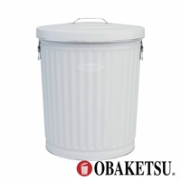 OBAKETSU 手工製垃圾桶，33L，附有提把和蓋子