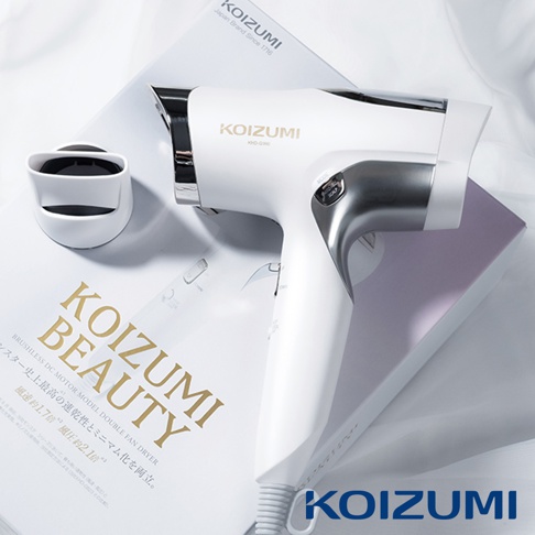 KOIZUMI Beauty BLDC 雙風扇乾衣機，配有不同模式的風嘴，風速可達 1.7 立方公尺/分鐘，風壓達 2.1 毫米靜水頭。