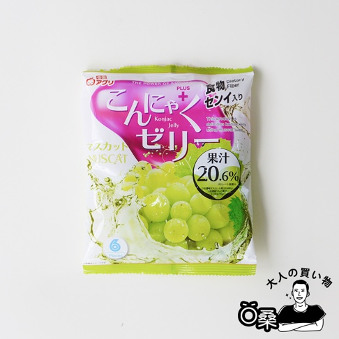 雪國AGURI株式會社蒟蒻果凍，日本群馬縣蒟蒻粉製成，每包含0.6g膳食纖維，果汁含量20.6%