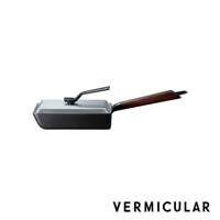 琺瑯鑄鐵玉子燒平底鍋+專用鍋蓋 (黑胡桃)