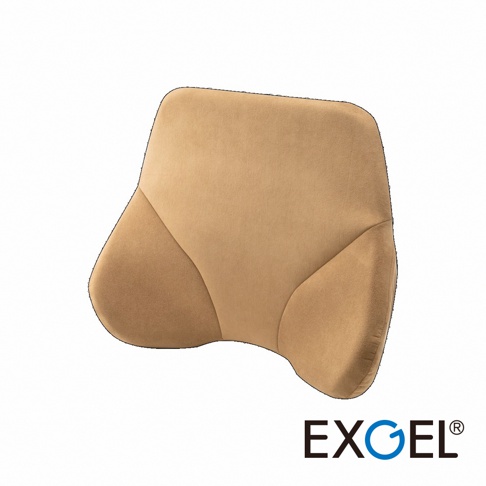 卡其色貓頭鷹進階款背墊，採用柔軟絨面材質，符合人體工學的設計，提供腰部支撐。