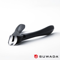 日本職人指甲剪-黑鋼款 L，黑色霧面鋼製，刀刃為拋光銀色，設計簡潔，呈現職人級工藝。