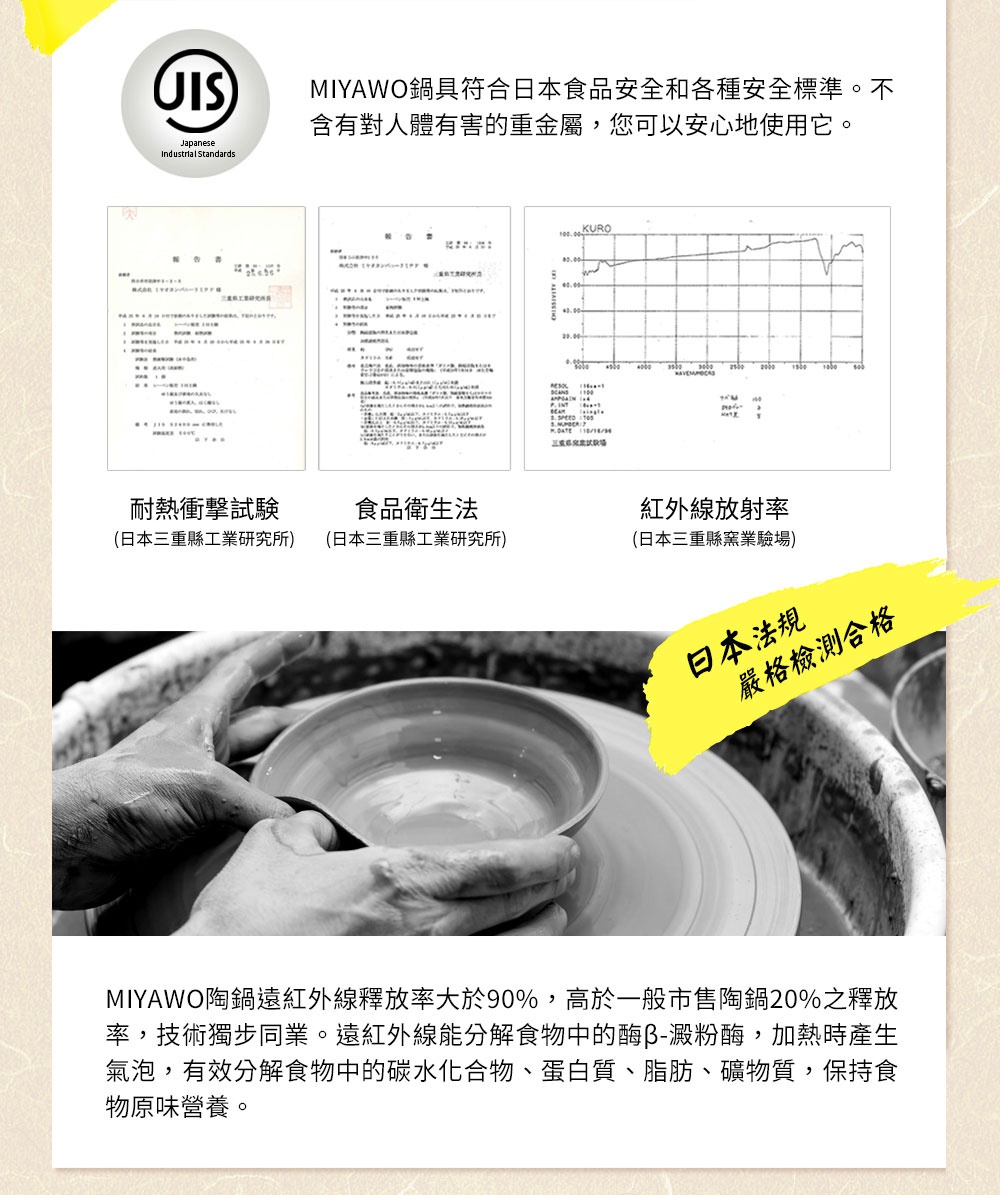 手持陶土湯鍋，展示其質感與製作過程。湯鍋為圓形，顏色呈現陶土原色，材質為陶土。