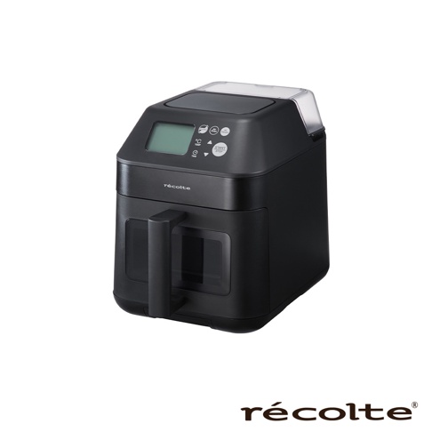 recolte 蒸氣氣炸鍋，黑色機身，配有數位顯示螢幕和操作按鈕