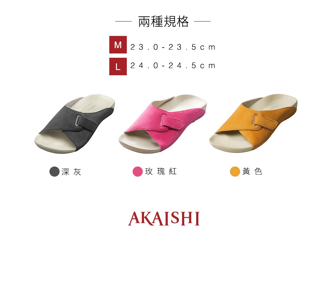 兩種規格

M（23.0-23.5cm）
L （24.0-24.5cm）
