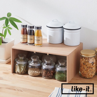 like-it PLUS RACK 多用途雙層木紋整理架-大 (共2色)