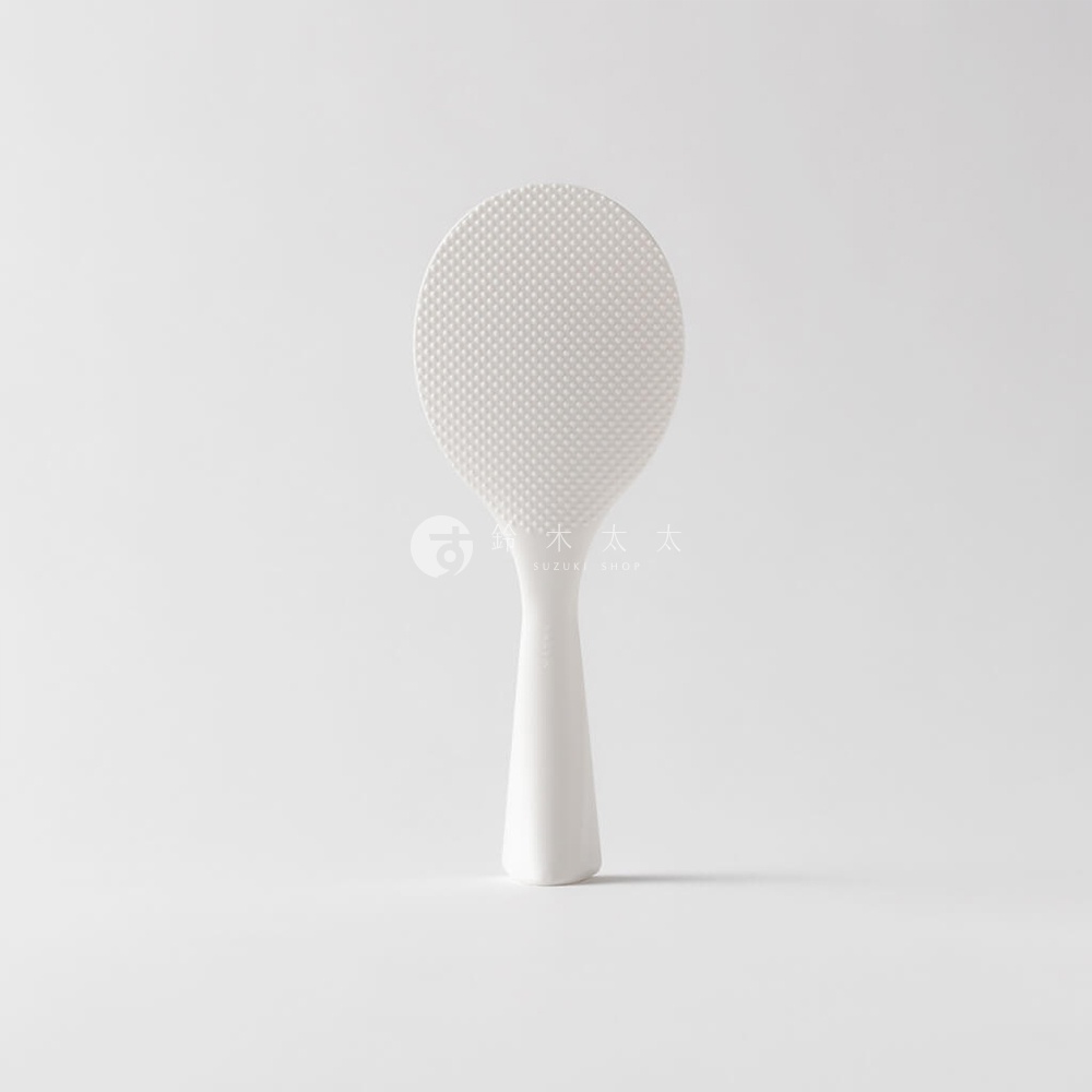 MARNA 站立式好握飯匙，白色，具有壓紋表面，方便盛飯且不易沾黏。