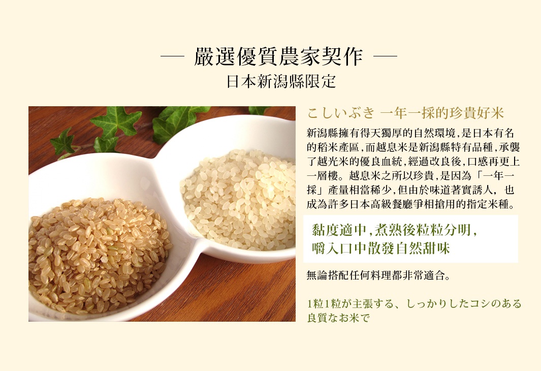 兩個白色碗中盛著米飯，左邊碗裡是淺褐色糙米，右邊碗裡是白色精米。