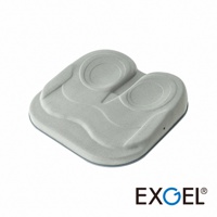 THE OWL 3D Highest貓頭鷹3D進階款坐墊，淺灰色，材質為專利EXGEL凝膠，表面有貓頭鷹造型的立體紋路設計，提供舒適的支撐。
