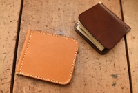 職人手作皮革橫式對折鈔票短夾 (WS-13) N