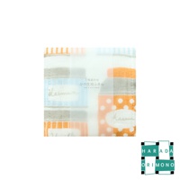 七層紗疊織家事萬用擦拭巾/方巾，呈現多種色彩條紋與圓點圖案，質地輕柔，適合居家使用。