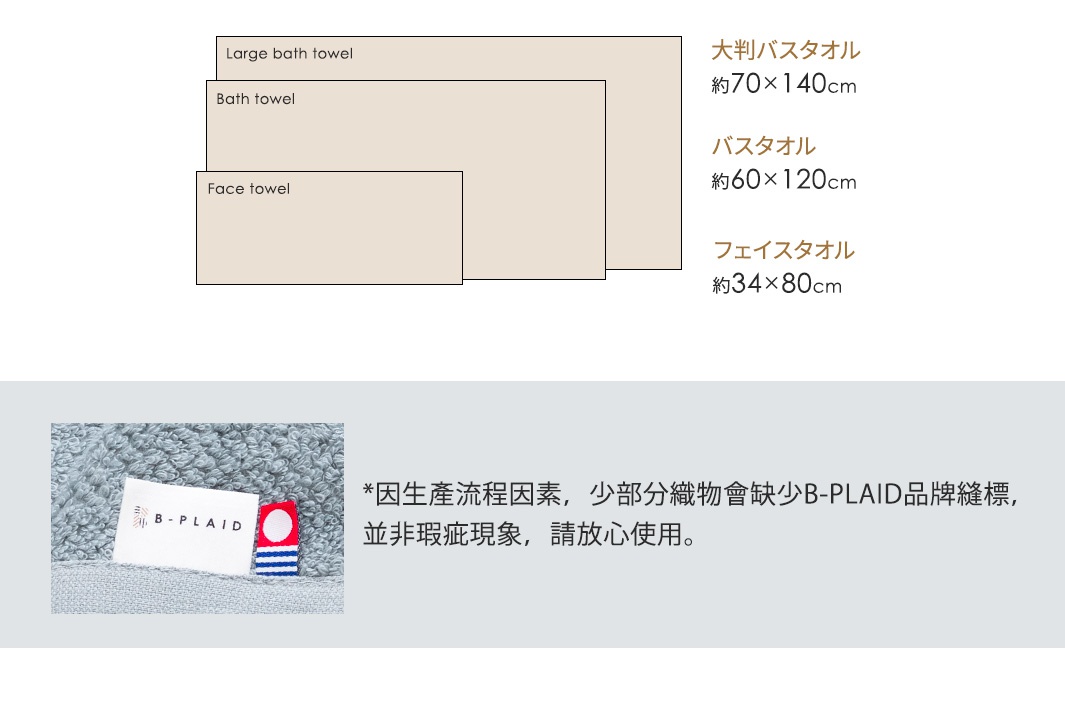 *因生產流程因素，少部分織物會缺少B-PLAID品牌縫標，並非瑕疵現象，請放心使用。