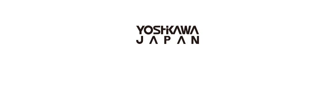 YOSHIKAWA JAPAN 品牌標誌，黑色字體，背景為白色。