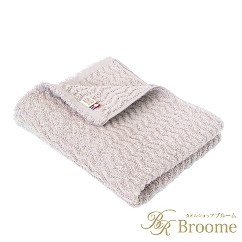 Broome 品牌 ASH 系列柔韻波紋甘撚迷你浴巾，日本製純棉緹花織法，呈現細緻波浪圖案