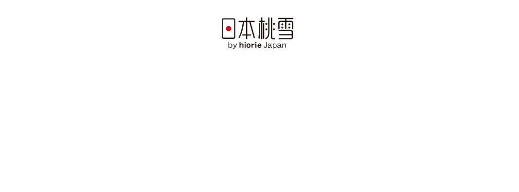 TAFFUL強悍耐洗速乾毛巾，圖示為品牌標誌「日本桃雪」，由hiorie Japan出品，標誌為黑體字。