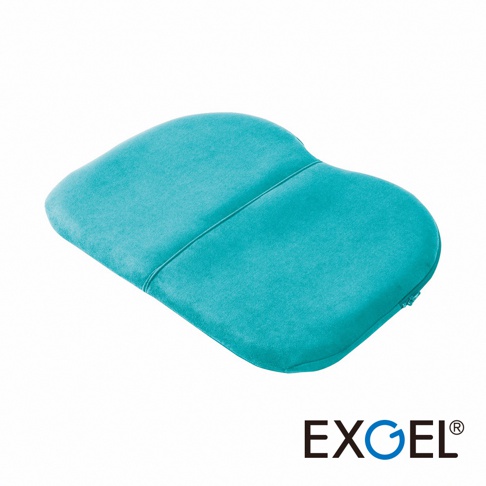 THE OWL HighestCompact 貓頭鷹進階款隨身坐墊，呈現藍綠色，材質柔軟，設計成心形，中央有一條縫線，邊緣有拉鍊。