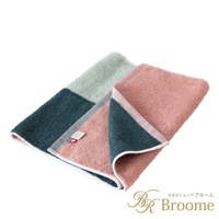 今治KAKUTERU純棉毛巾，採用玩轉色塊混色設計，包含粉色、深綠色和淺綠色，材質為純棉。