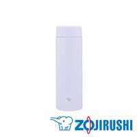 0.6L不鏽鋼一體式中栓旋蓋式真空保溫保冷杯，淺紫色，杯身有大象標誌。