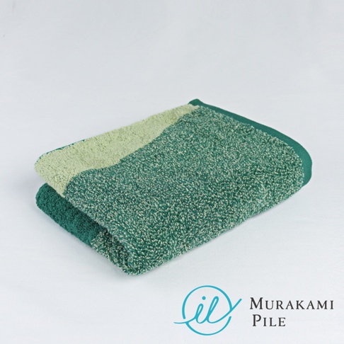 MiRT Oak 今治北歐森林親膚毛巾，綠色漸層設計，村上綿品牌標誌