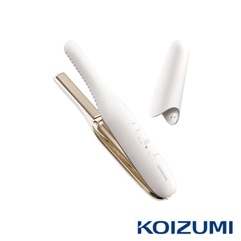 白色珍珠離子夾，帶有金色細節，配有保護蓋。