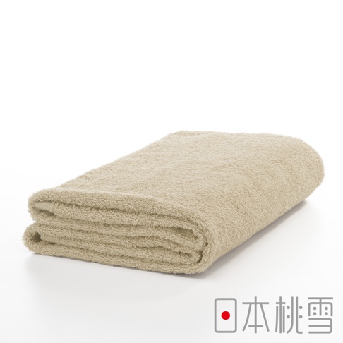 米色今治飯店浴巾，材質柔軟，質感蓬鬆，折疊整齊，呈現簡約優雅的風格。