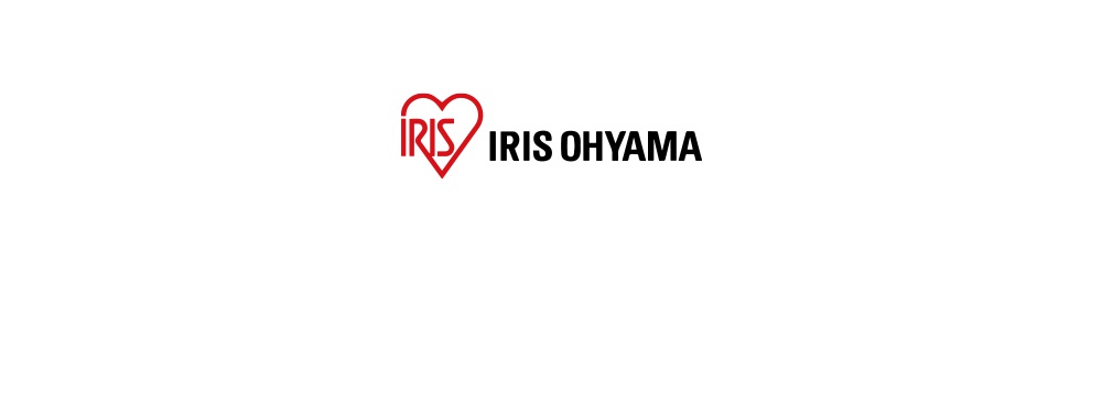 IRIS OHYAMA 品牌標誌，包含一個紅色的愛心圖案，內嵌紅色字體 IRIS，右側為黑色字體 IRIS OHYAMA。