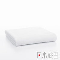 白色飯店大毛巾，材質柔軟，觸感厚實，整齊摺疊，背景為純白色。