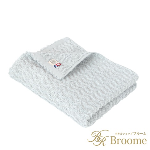 Broome ASH 今治柔韻波紋甘撚迷你浴巾，淺藍色，質感緹花織法，呈現細緻波浪圖案，日本製100%純棉。