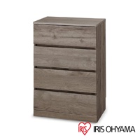 木製收納櫃，淺灰色木紋，有四個抽屜，簡潔的設計，適合居家收納。