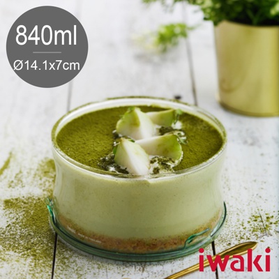 耐熱玻璃圓形微波保鮮盒-840ml