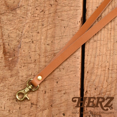 職人手作皮革證件識別夾專用掛繩，咖啡色皮革，配有黃銅色金屬扣環，適用於識別夾。