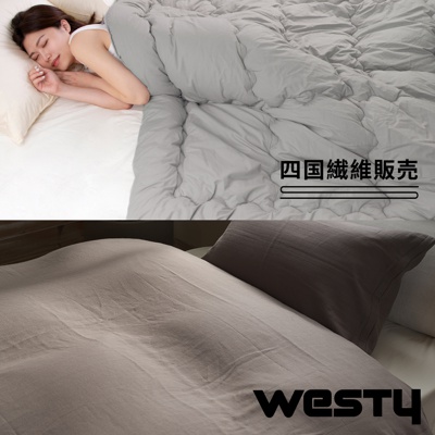 雙人可水洗好眠四季被 (中棉0.8kg) WESTY被套組 (共2色)