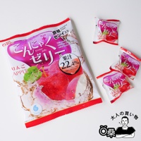 圖片文字：食物 膳食纖維 蒟蒻PLUS 蘋果風味 22.4%果汁 6 Pieces