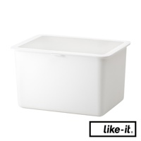like-it 品牌方形白色塑膠收納盒