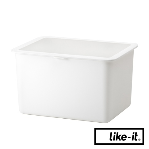 like-it 品牌方形白色塑膠收納盒