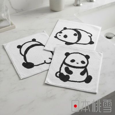 今治純棉可愛熊貓迷你手帕