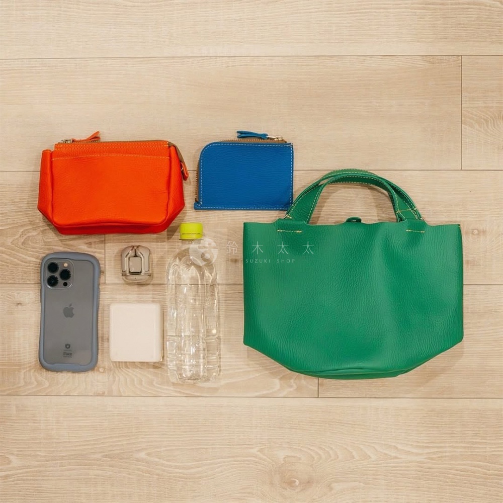 M_京都職人手作單肩手提水桶托特包-13