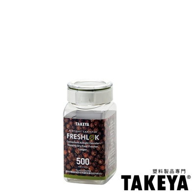 TAKEYA 透視密封收納罐(角型) – 500ML