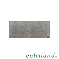 Ward Robe 天然防滑廚房地墊 M，灰色絨毛表面，底部為棕色邊緣，材質柔軟，適合廚房使用。