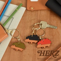 職人手作皮革刺蝟造型鑰匙圈 KE-212 (共5色)